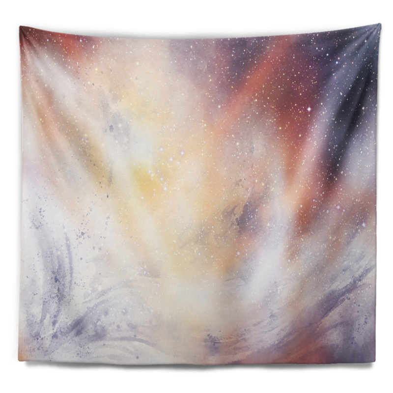 Aquarelle floue avec tapisserie étoile Abstract, H 50 po x l 60 po