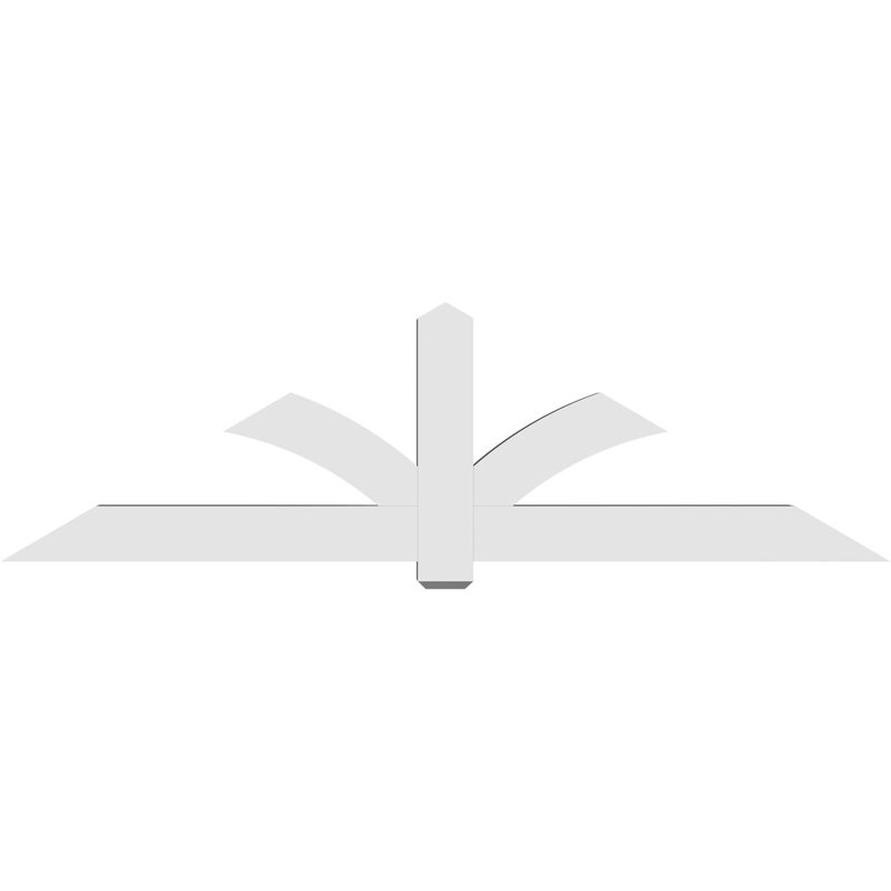Support pour pignon en PVC Redmond, H 28 po x l 96 po (pas: 7/12), P 6 po x F 6 po