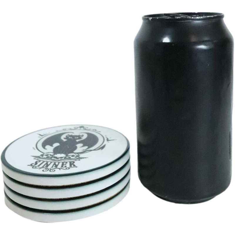 Becerril Ceramic Round 4 Piece Coaster Set
