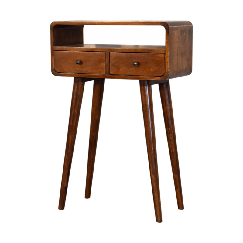 Console en bois massif 23,62 po Deitke, Brun