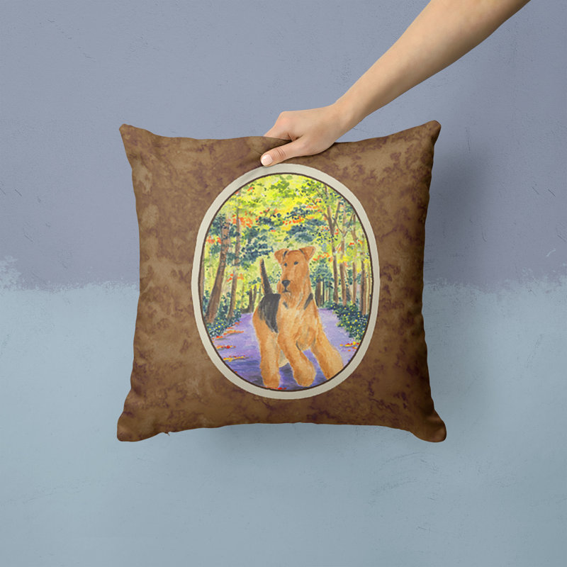 Coussin décoratif intérieur/extérieur airedale