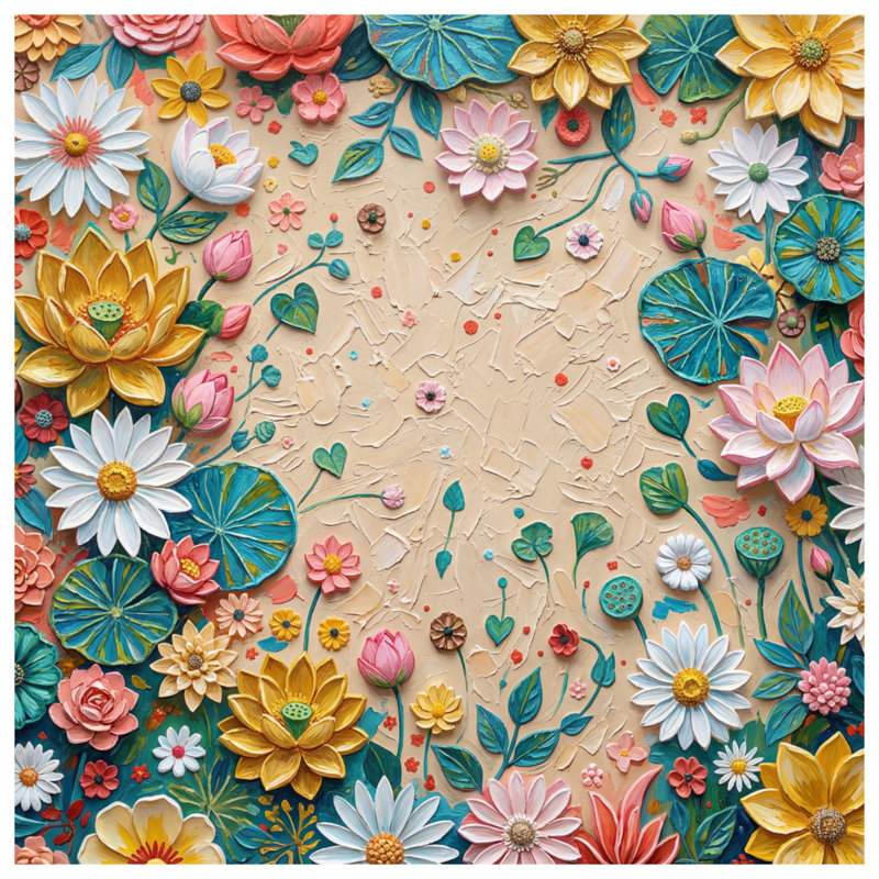 Tapisserie murale «Flowers», 104in H x88 with 4 Grommets