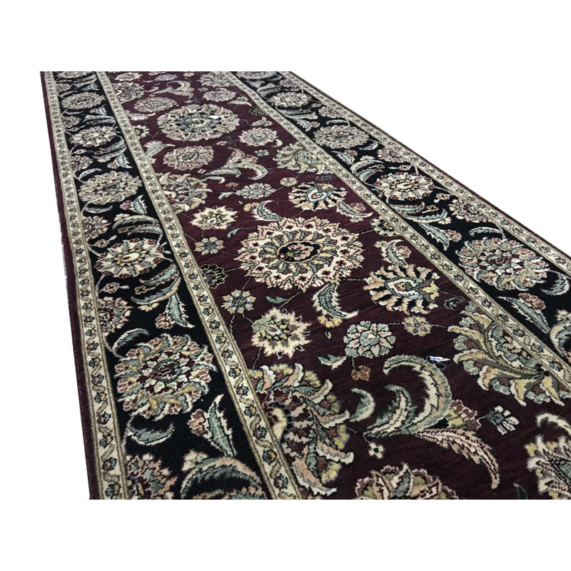 Hand-Knotted High-Quality Red Runner