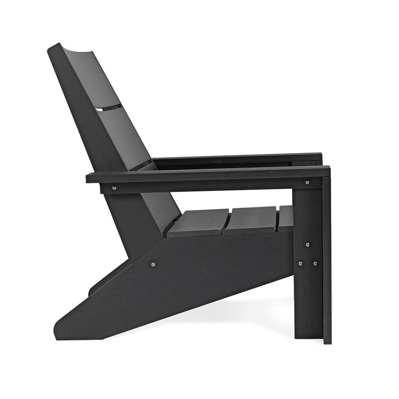 Chaise 3 panneaux Muskoka 001 en polymère, Noir