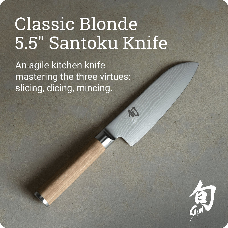Classic Santoku Knife, 9.5", 5.5"