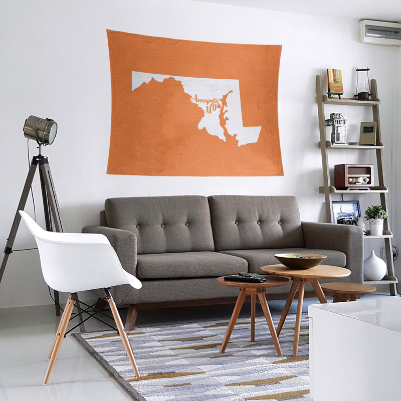 Tapisserie Annapolis, Maryland, H 51 po x l 60 po, Orange