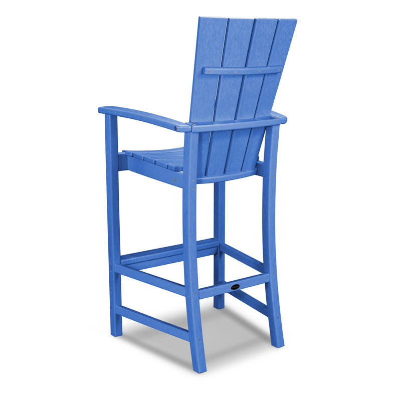 POLYWOOD Quattro Adirondack Bar Chair, Pacific Blue
