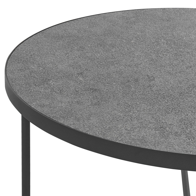 Zayn Cross Legs Coffee Table, 40cm H x 80cm W x 80cm D, Black