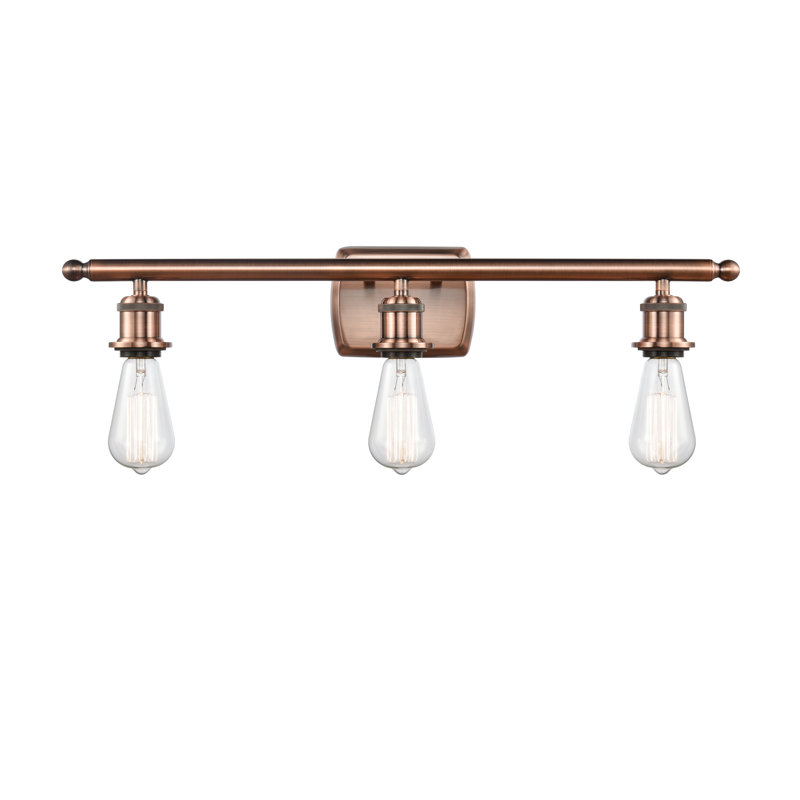 Éclairage de salle de bain à intensité variable 3 lumières Torrington, Incandescent, Non, Laiton antique