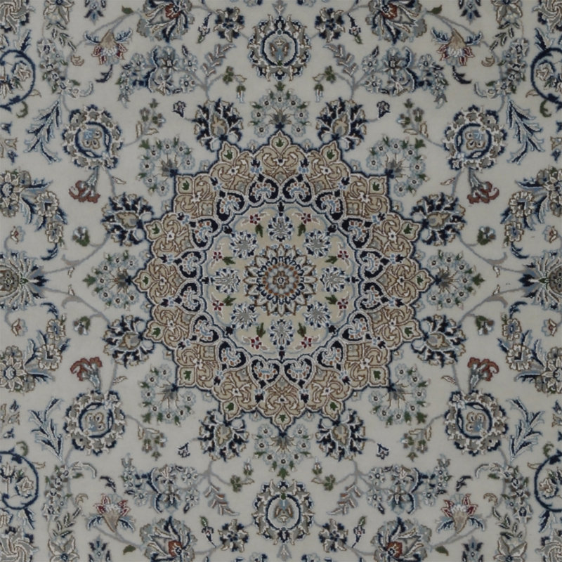 Tapis en laine et soie noué à la main Loughlan (6 pi 3 po x 8 pi 1 po)