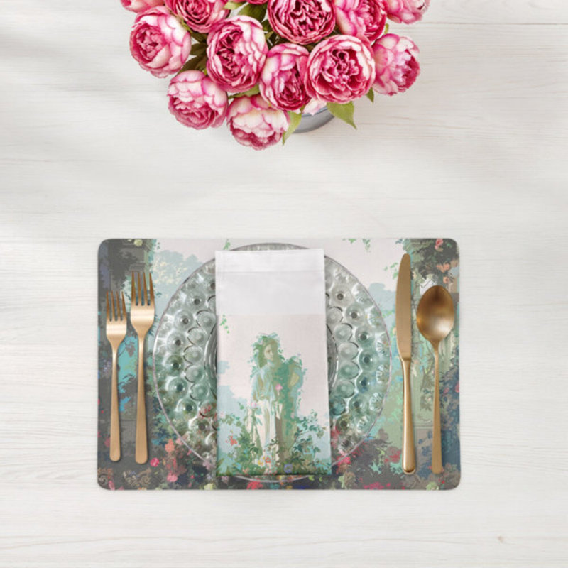 Jardin Defosse Chantilly Cotton Sateen Dinner Napkins