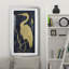 Egret on Indigo II - Reproduction d'art sur toile encadrée-539529107-539529108