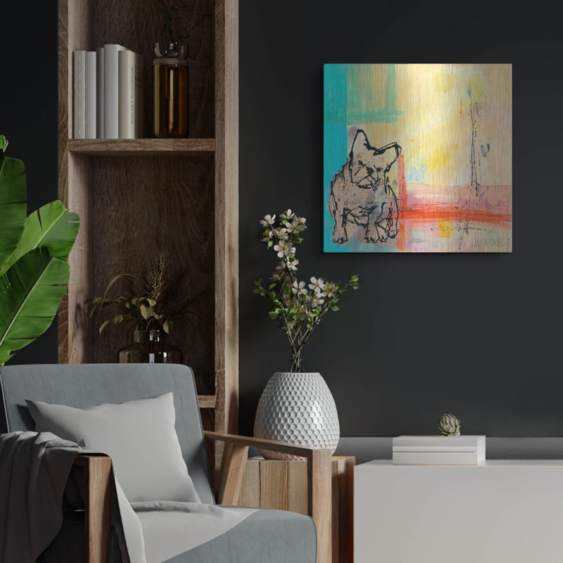 Art mural en métal «French Bulldog» par Wyanne Lark Manor ™, H 24 po x l 24 po