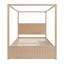 Lit à baldaquin avec lit gigogne et trois tiroirs de rangement-1906783197