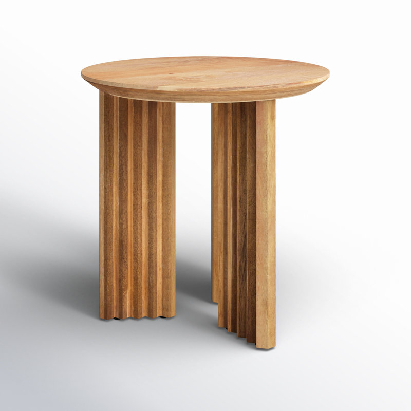 Table de bout moderne Edianna, Naturel