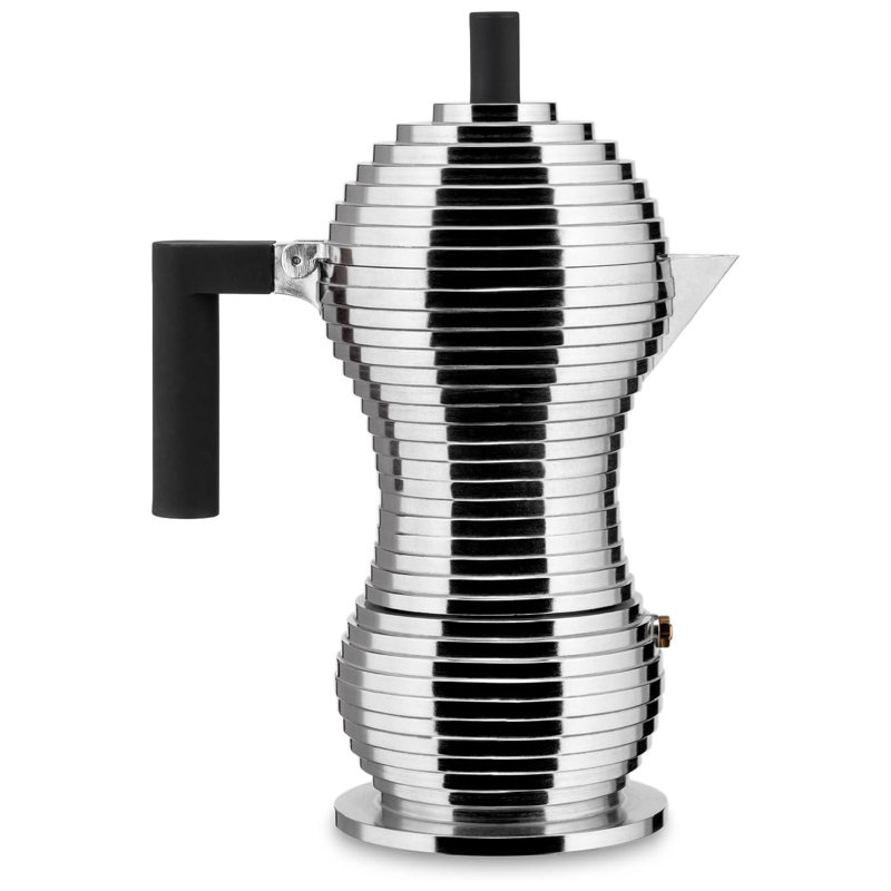Pulcina Espresso Coffee Maker, Black, 6 Cup