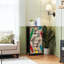 Commode pour commode de chambre à coucher pour garde-robe de skateboard avec commode et commode à tiroirs en tissu graffiti abstrait et lumineux avec bacs de rangement à 4 tiroirs