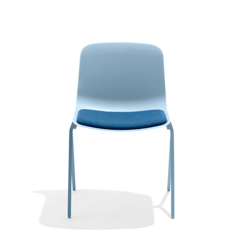 Chaise d'appoint Key, ensemble de 2 avec coussin, Ciel, Ardoise