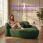 Méridienne simple en tissu bouclé, conception peu encombrante pour le salon ou la chambre à coucher-517854454