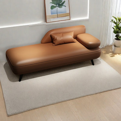 Chaise longue élégante et simple en similicuir