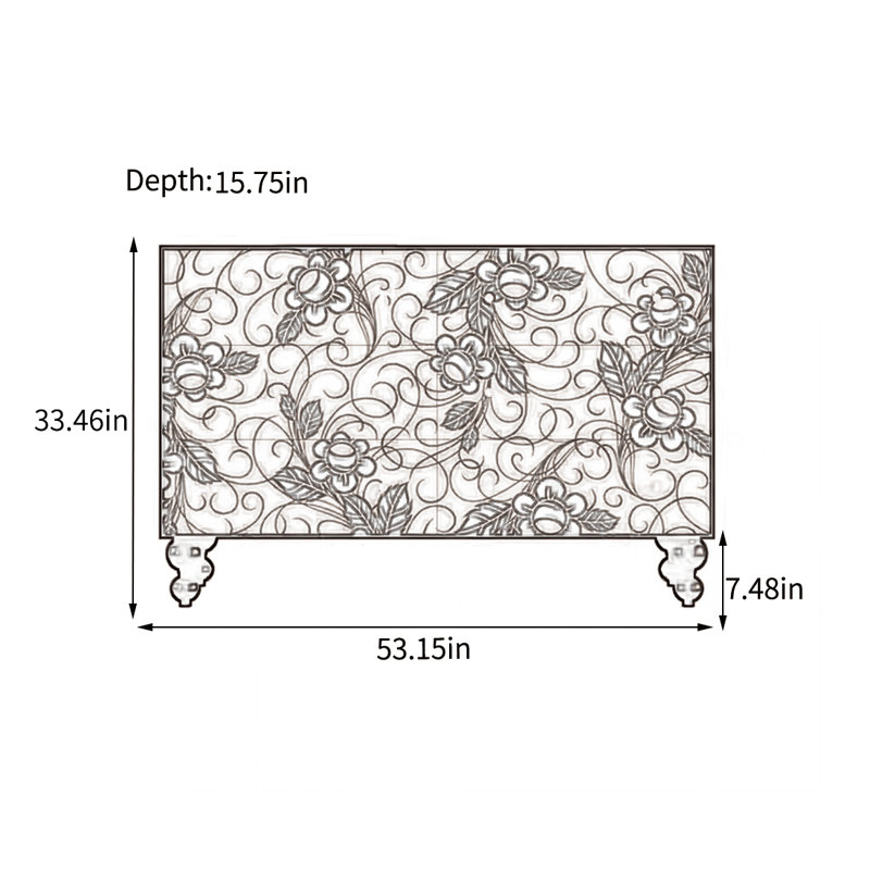 Spacious Sideboard with Durable Storage Design