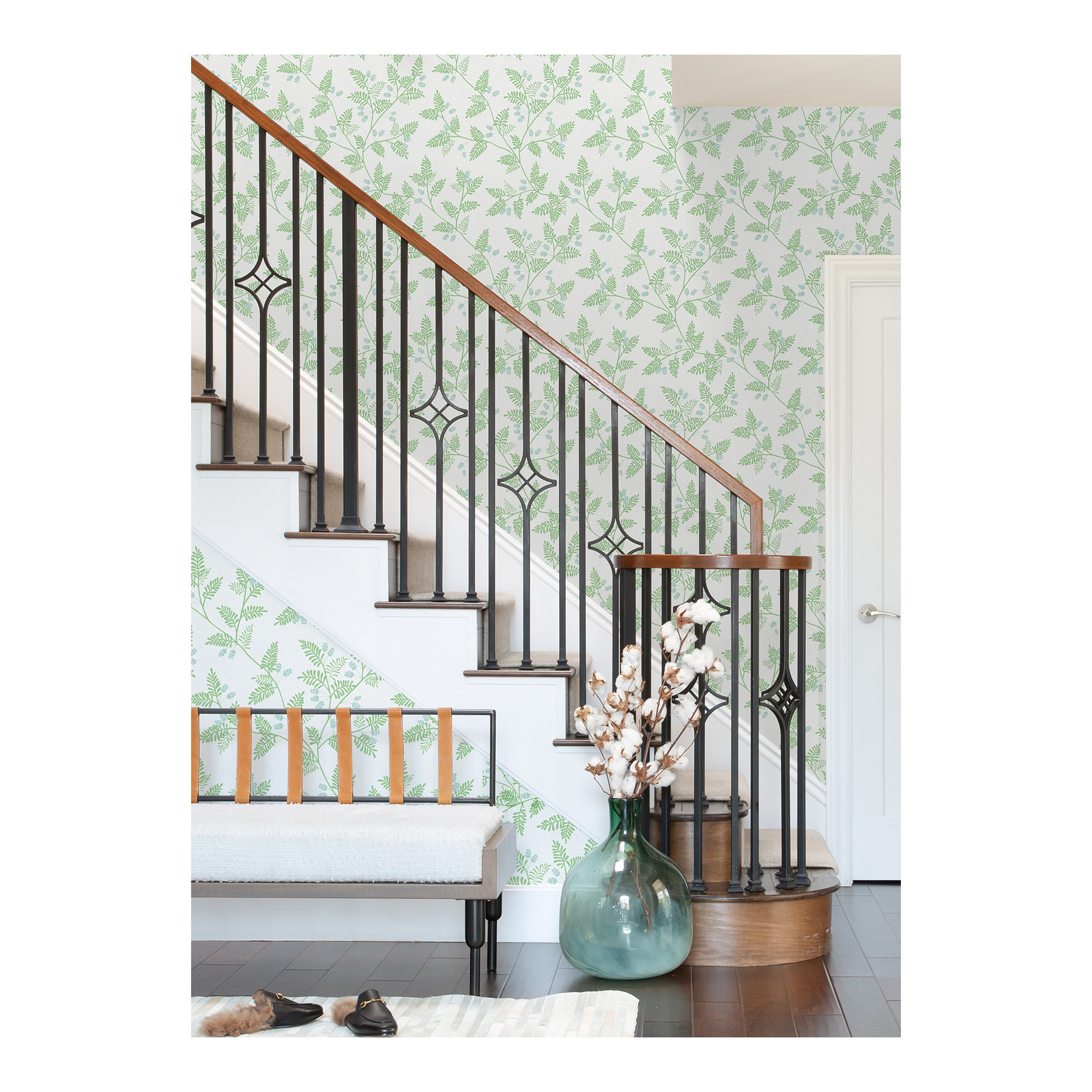Dowlin Graphics Wallpaper, Light Green