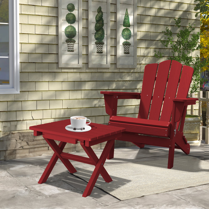 Table d'appoint Kahn, Rouge foncé