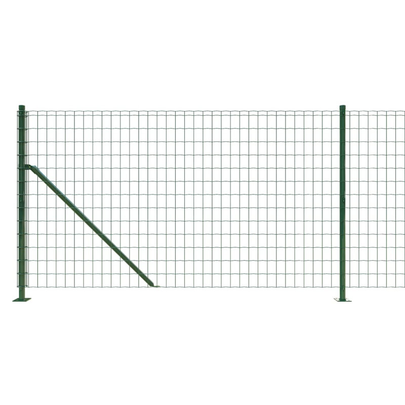 Aune Metal Wire/Mesh Fence, Green, 80cm H x 1000cm W x 5cm D, 7