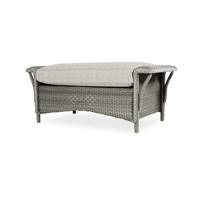 Nantucket Outdoor Ottoman, Callen Driftwood, Pewter