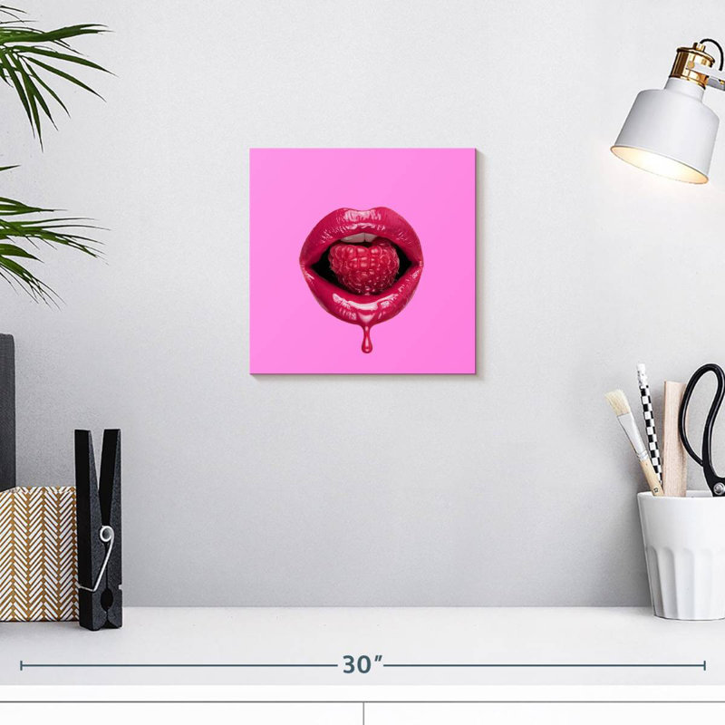 Raspberry Lips, 10" H x 10" W