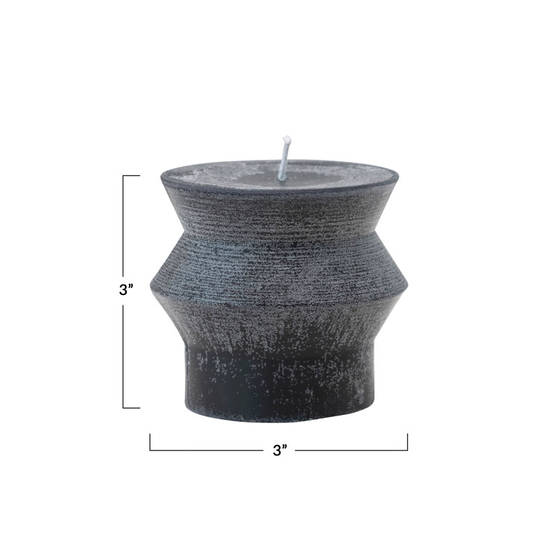Bougie cylindrique sans parfum, Noir