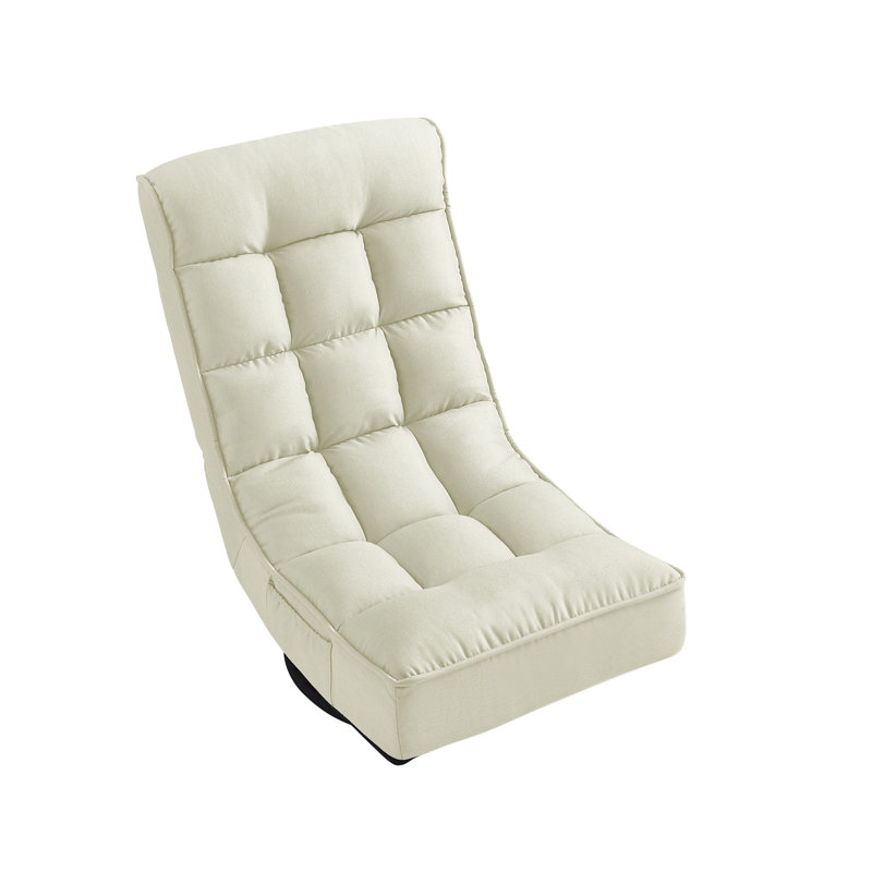 Fauteuil inclinable en lin / chaise sur pied, beige, Beige