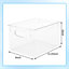 Storage Bins Clear Plastic Organizer Container Holders With Handles