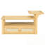 Table basse avec 1 tablette de rangement et 1 tiroir en rotin-414737223
