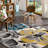 Modern Floral Cream/Yellow/Blue Performance Area Rug-246615516