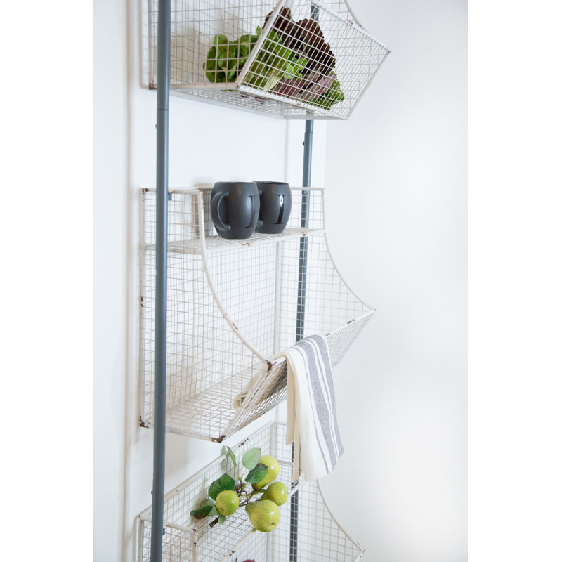 Metal Wall Organizer with Wall Baskets
