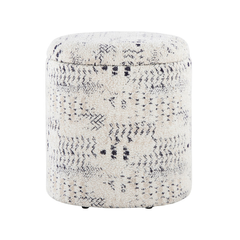 Rangement polyvalent en coton de 18 pouces avec un style texturé unique, un couvercle amovible, une limite de poids de 250 lb, une utilisation à l'intérieur, aucune capacité d'assemblage,