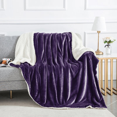 Super Soft Sherpa Fleece Blanket – Reversible Cozy Throw, 240 GSM