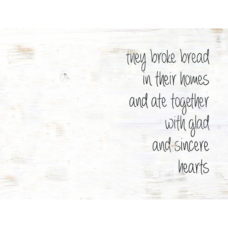 Broke Bread Distress White - Art textuel sur toile tendue, H 30 po x l 40 po