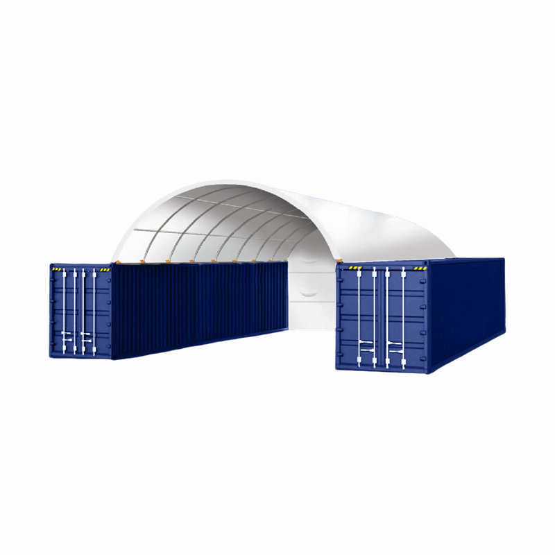 Abri pour auvent avec l 20 pi x P 40 pi avec panneau arrière fermé en PVC 15 oz, L 240 po x P 240 po
