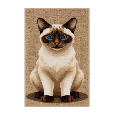 Washable Snowshoe Cats Area Rug