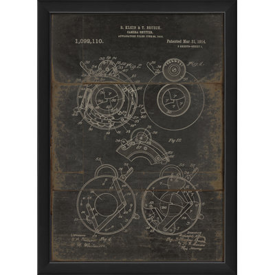 «Klein and Bruek Caméra Shutter Brevet», reproduction d'impression encadrée