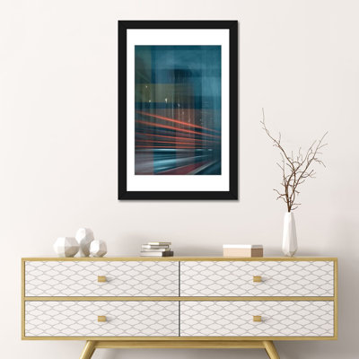«City in the Pulse of Light», reproduction d'art mural, papier d'art encadré