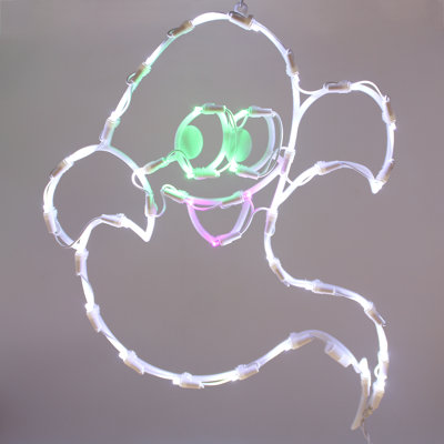 18" Halloween Ghost with 35 Multicoloured Lights