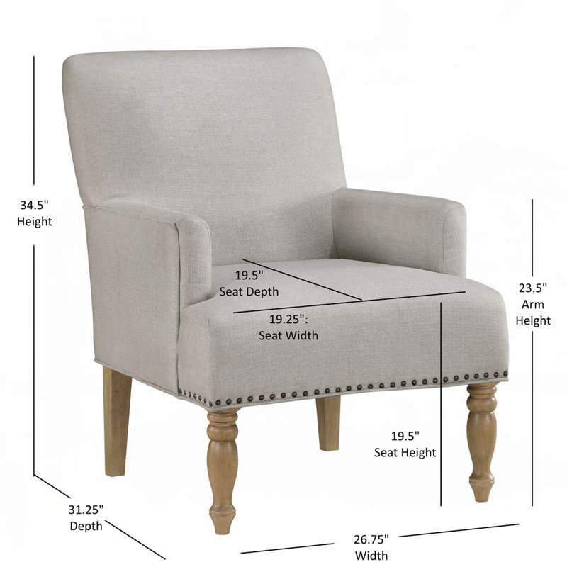 Fauteuil d'appoint clouté