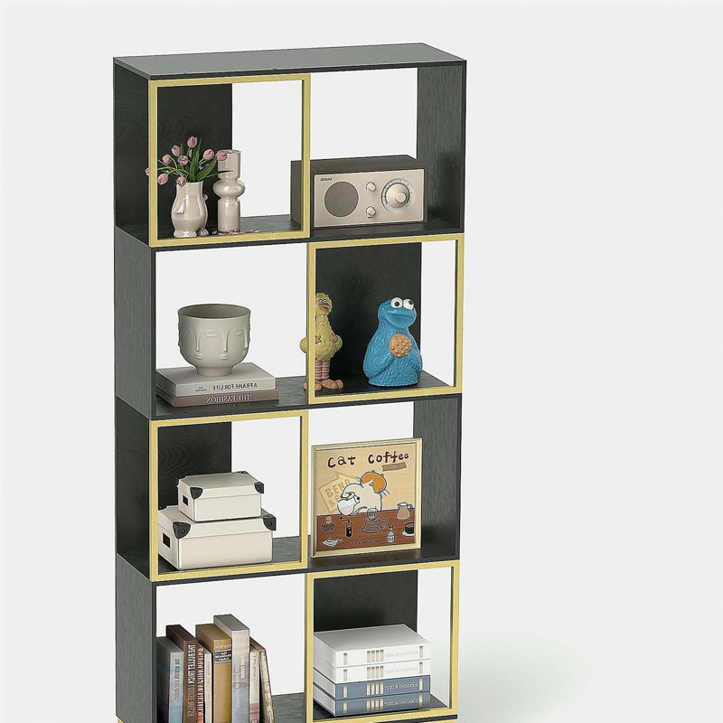 Tablettes de rangement à 4 niveaux, étagère de rangement pour présentoir à bibliothèque pour petits espaces, salon