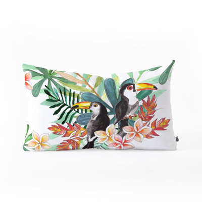 Sophia Buddenhagen Two Toucans Oblong Lumbar Pillow