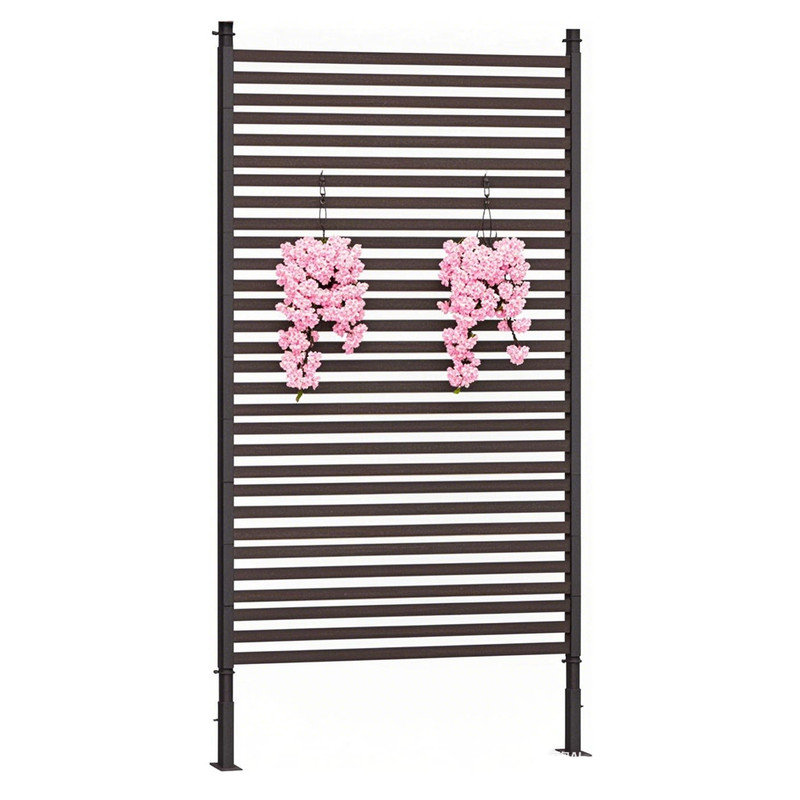 180.3cm H×89.9cm W Freestanding Metal Privacy Screen for Outdoor Patio,Heavy-Duty Rust-Resistant Decorative Fence Panel,Patio Privacy Screen