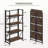 4-Tier Folding Bookshelf with Easy Assembly, Space-Saving Storage Shelf for Small Spaces, Rustic Display Rack for Home or Office