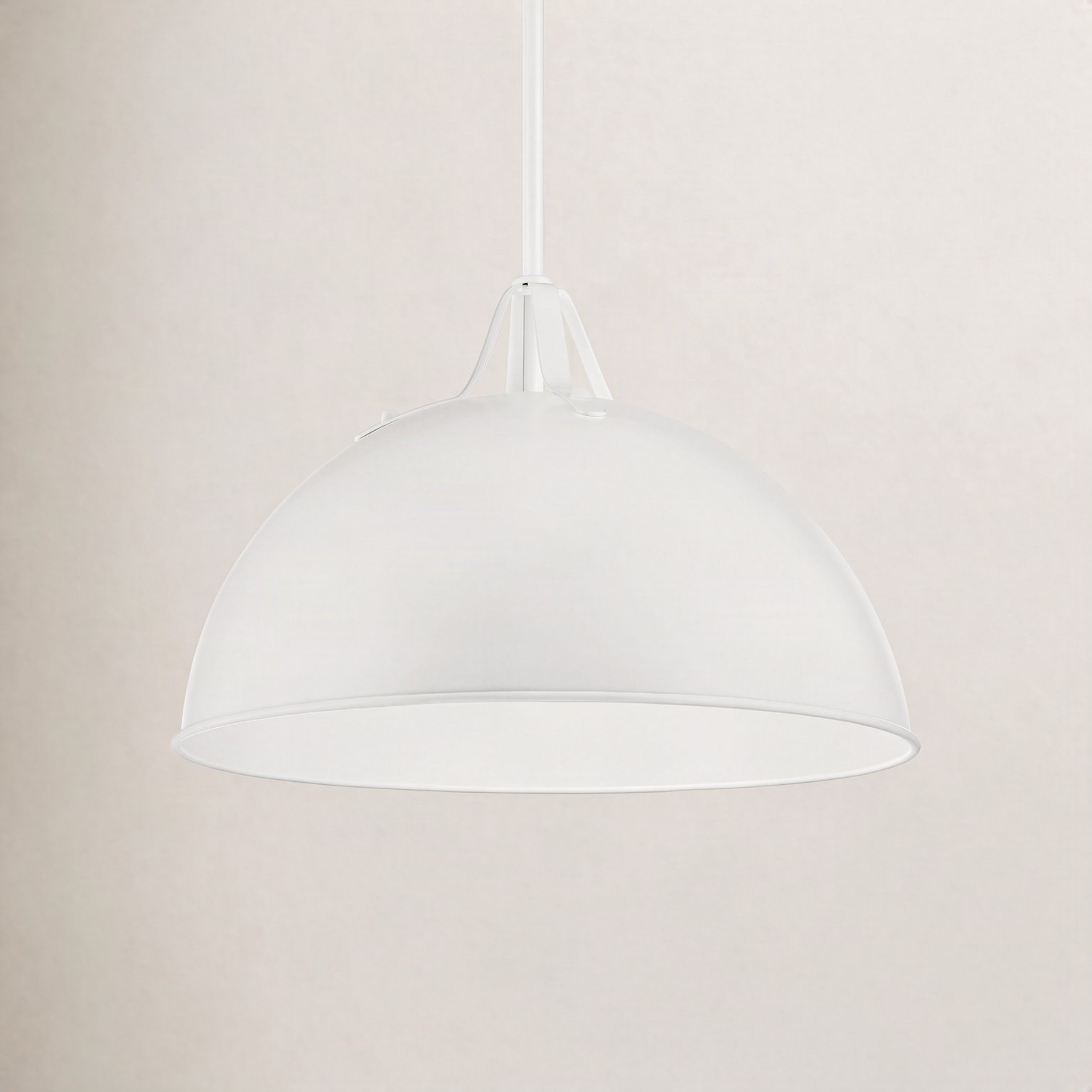 Carlisa Dimmable Single Light Pendant, White